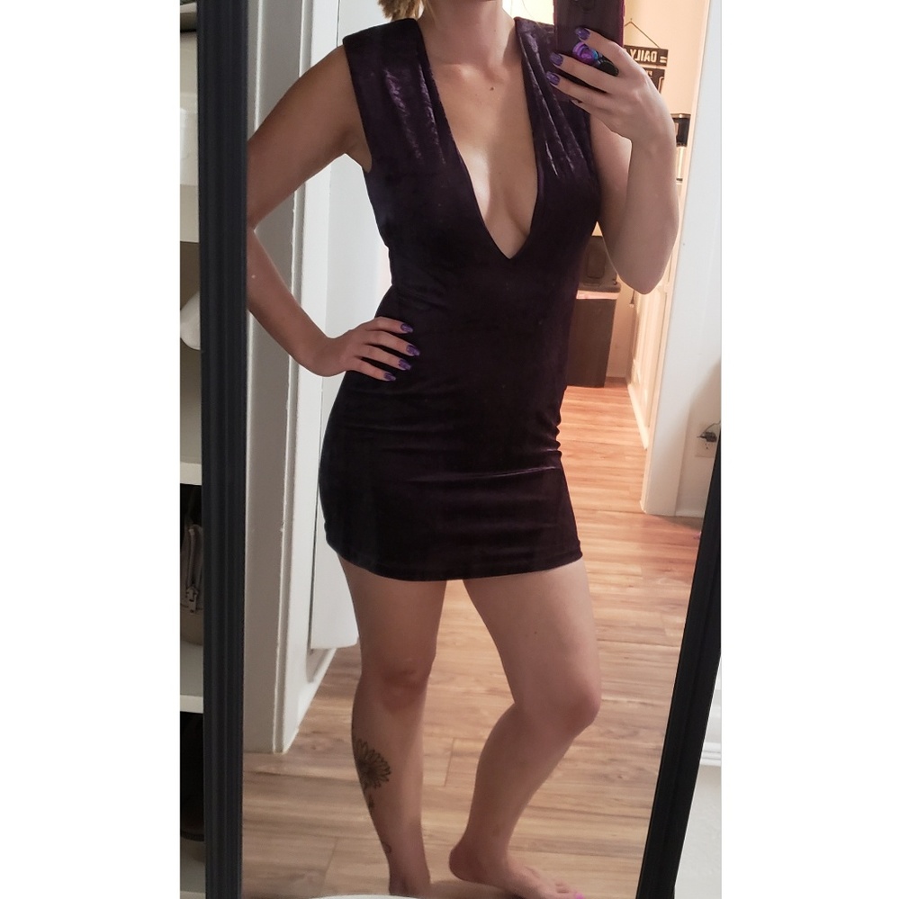 Velvet mini dress
